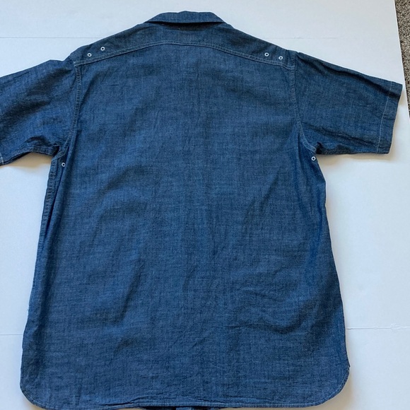 Well Made Non Stock 1942 Model Workwear Retro Button up Chambray shirt Amekaji - Picture 9 of 13